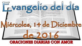 Evangelio del día Miércoles 14 de Diciembre de 2016 [upl. by Nosydam909]