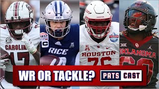 Should the Patriots Draft a Receiver or Tackle in the 2nd Round [upl. by Ydennek]