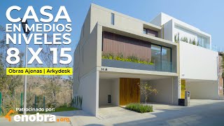 CASA en MEDIOS NIVELES sus ESPACIOS te SORPRENDERÁN  Obras Ajenas  Arkydesk [upl. by Ecissej]