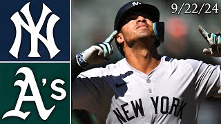 New York Yankees  Oakland As  Game Highlights  92224 [upl. by Roxi]