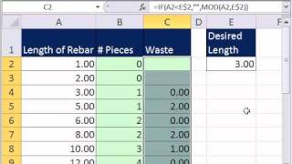 Excel Magic Trick 736 Formula amp Conditional Formatting To Show Waste From Cutting Rebar [upl. by Anassor]