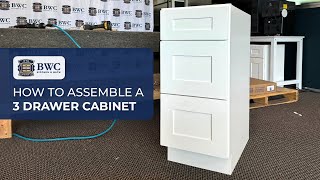 Assemble a Three Drawer Cabinet  RTA Cabinet Assembly [upl. by Malas]