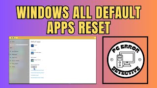 How to Reset All Default Apps on Windows [upl. by Nodnnarb]