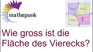 Wie gross ist die Fläche des Vierecks [upl. by Gratianna735]