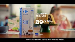 Carrefour Yağlı Süt 1 L 2975 TL Adet [upl. by Quintina]