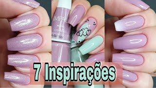 7 Inspirações de unhas usando os esmaltes Xodó e Flutua da Impala  Naty Scalada [upl. by Aitan]