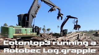 Cotontop3 running a Rotobec Log grapple [upl. by Llezom162]