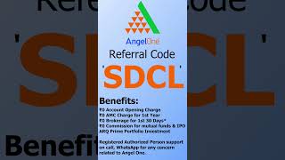 ✅Angel One Referral Code is SDCL 🟢 Angel One Referral Code 2024 is SDCL [upl. by Comptom202]