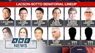 LacsonSotto ticket finalizing senatorial slate for 2022 elections  ANC [upl. by Asfah198]