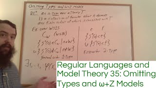 Regular Languages and Model Theory 35 Omitting Types and ωZ Models [upl. by Leirbaj]