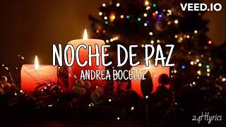 Noche de Paz  Andrea Bocelli Letra [upl. by Lebasy]