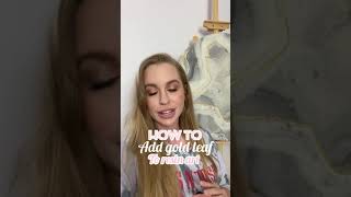 How to add GOLD LEAF to RESIN paintings 1 minute short [upl. by Matilde]