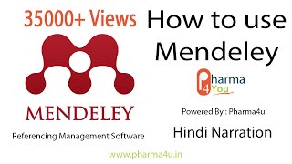 How to use Mendeley Software for Referencing  In Hindi [upl. by Atorod]