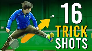 16 Badminton Trickshots You NEED TO KNOW [upl. by Kimmy]