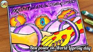 World Leprosy Day Drawing Leprosy Awareness Poster Health Awareness Drawing Easy Leprosy Drawing [upl. by Lindsy]