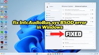 FIXED IntcAudioBussys BSOD error in Windows [upl. by Lais]