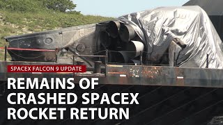 SpaceX’s crashed Falcon 9 rocket returns to Port Canaveral [upl. by Alac]