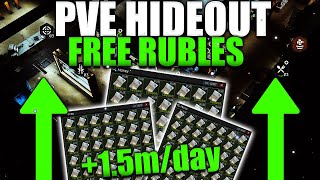 Escape From Tarkov PVE  Hideout Crafting is Free Rubles [upl. by Enileda705]