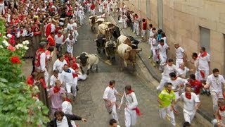 Primer Encierro San Fermin Pamplona dia 7 de Julio 2014 GRACIAS A TVE [upl. by Atin630]