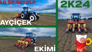 TAM TAVINDA AYÇİÇEK EKİMİ  NEW HOLLAND TD 100D amp GÜNGÖR PNÖMATİK MİBZER 2K24 [upl. by Giddings]