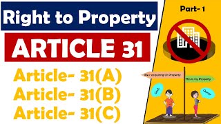 Article31 of Indian Constitution in engRight to property31A31B31Cexception to fundamental right [upl. by Delilah386]