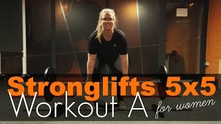 Weightlifting for weight loss  Stronglifts 5x5 Workout A [upl. by Karalee]