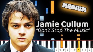 Jamie Cullum Dont Stop The Music Piano Tutorial Medium [upl. by Haropizt]