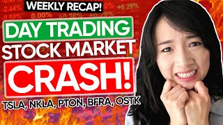 Trading Stock Market Crash NKLA PTON TSLA BFRA YTEN Trading Recap [upl. by Naras]