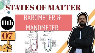 States of Matter । Class11 L7 I Barometer  Manometer  JEE ADVANCED [upl. by Aisela]