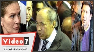 بالفيديو يسرا وإلهام شاهين والسعدنى وهانى رمزى وخالد سليم فى عزاء زهرة العلا [upl. by Anomas]