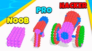 NOOB vs PRO vs HACKER  Magnet Balls Run [upl. by Freud]