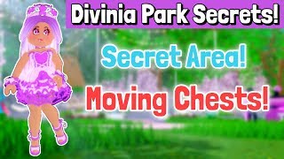 SECRET AREA MOVING CHESTS Royale High Divinia Park Secrets [upl. by Gertrude]