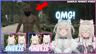 Fuwamoco sneeze Fuwamoco was surprised by Biboo Gameplay Moments [upl. by Koloski]