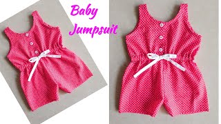 Baby Jumpsuit  Dungaree Dress Cutting and Stitching with button placket [upl. by Menashem]