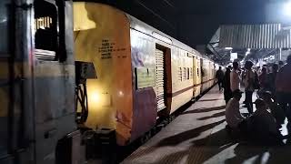 2210708 Mumbai CSMT Latur SF express via Pune osmanabad depart from dadar central railway station [upl. by Asirret]