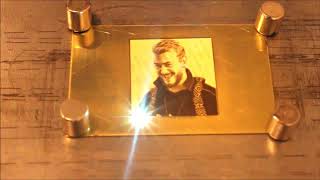 Fiber Laser Engraving Picture on brass [upl. by Neraa]