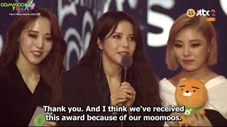 ENG SUB 181201 MMA  MAMAMOO cuts [upl. by Sandor22]