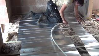 Underfloor Heating System on Suspended Floor using Aluminium Spreader Plates [upl. by Sabanrab]