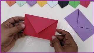 Cómo hacer un sobre de papel facil y rapido sin pegamento  Origami [upl. by Ardnal592]