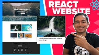 React Website Tutorial  Beginner React JS Project Fully Responsive [upl. by Acinomahs]