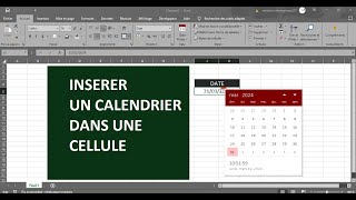 Insérer un calendrier dans une cellule [upl. by Keyek521]