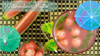 watermelon mojito non alcoholichow to make watermelon mojito mocktailrefreshingdrinkmojito [upl. by Sydelle]