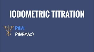 IODOMETRIC TITRATION  REDOX TITRATION [upl. by Aizti]