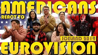 Americans react to Eurovision Hatari Hatrið Mun Sigra Iceland 2019 [upl. by Kamerman]