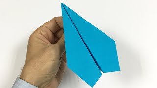 🛩 Ein schönes blaues Papierflugzeug das gut fliegt Origami Flugzeug aus farbigem Papier [upl. by Naloc58]