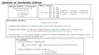 Jacobiano en coordenadas esféricas [upl. by Akinhoj]