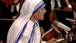 Acceptance Speech by Mother Teresa Media Player at Nobelprize org [upl. by Munro]