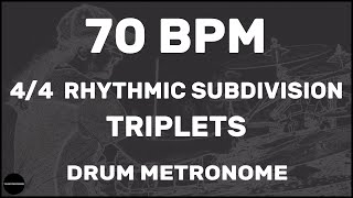 Triplets  Drum Metronome Loop  70 BPM [upl. by Yatzeck]