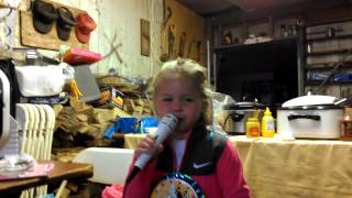 4 yr old Baylee sings Mamas Broken Heart [upl. by Ynaffit]