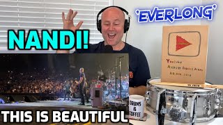 Drum Teacher Reacts NANDI BUSHELL Jamming Everlong with Dave Grohl and The Foo Fighters [upl. by Abernon]